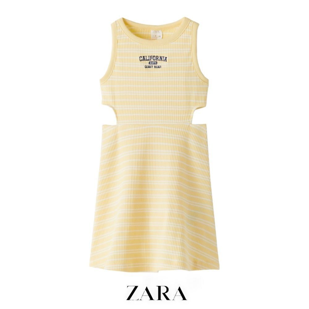 ZARA Kids | Yellow | RIBBED CUTOUT DRESS